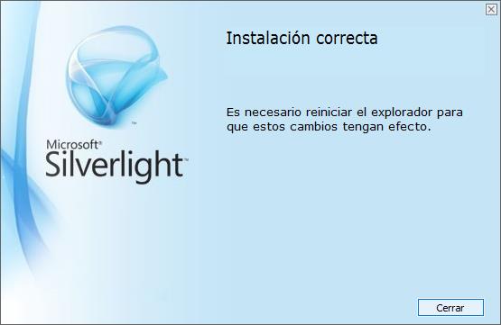 Instalacion correcta de silverlight