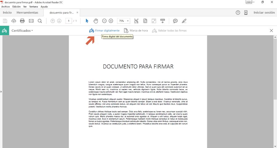 Firmando digitalmente